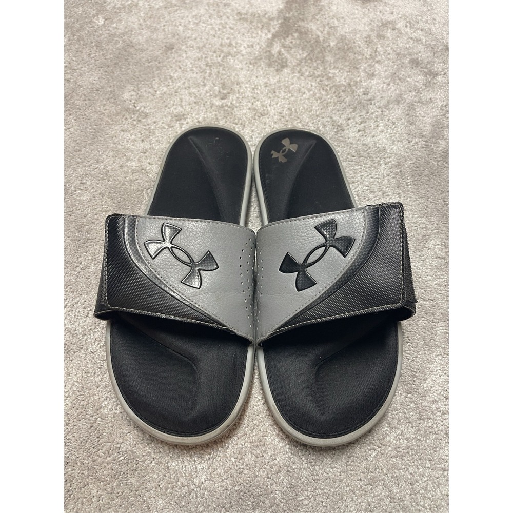 Under Armour Ignite VI Men's Slide Sandals Black Gray Adjustable